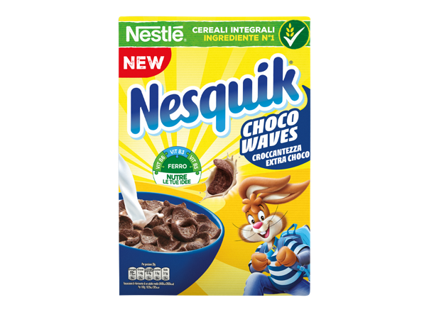 Nesquik Choco Waves 375g Confezione Nesquik Choco Waves da 375g