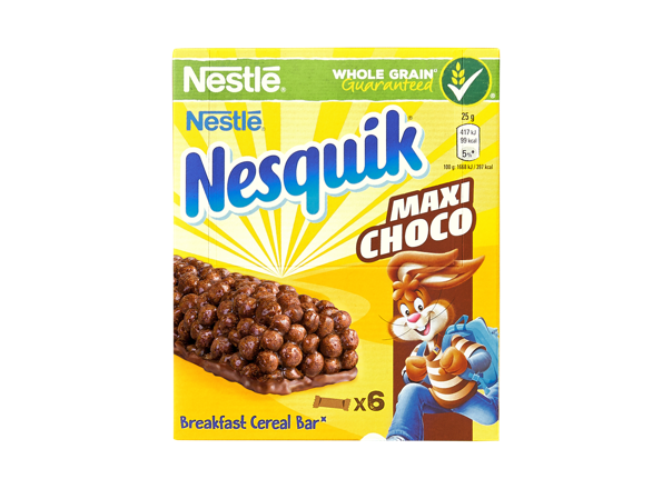 Nesquik Maxi Choco 6 barrette Confezione Nesquik Maxi Choco da 6 barrette