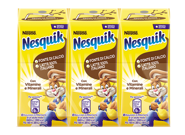 Nesquik Pronto da Bere 3x180ml Confezione Nesquik Pronto da Bere da 3x180ml
